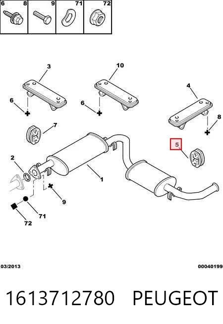 Soporte escape para Peugeot Boxer 244