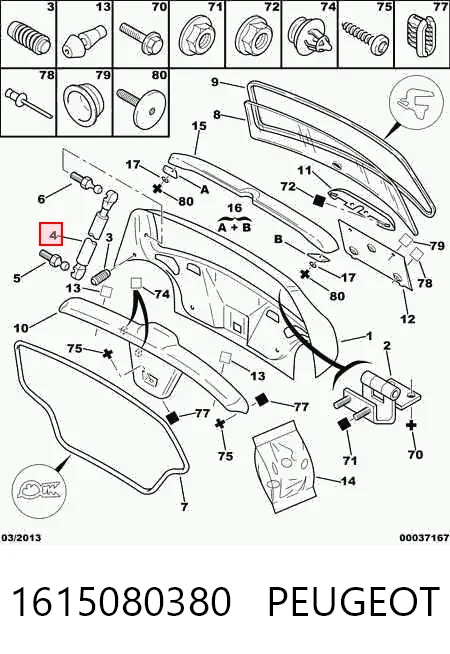 Amortiguadores de maletero Citroen Saxo  (S0, S1)