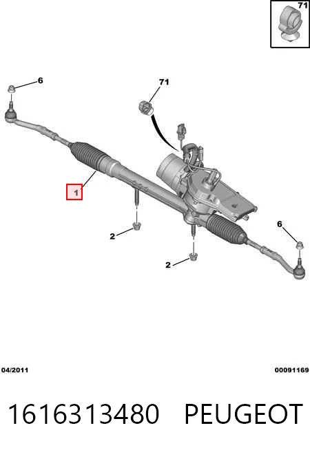  Cremallera de dirección Citroen C4 