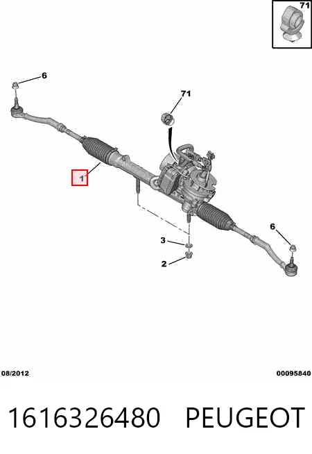  Cremallera de dirección Citroen C-Elysee 