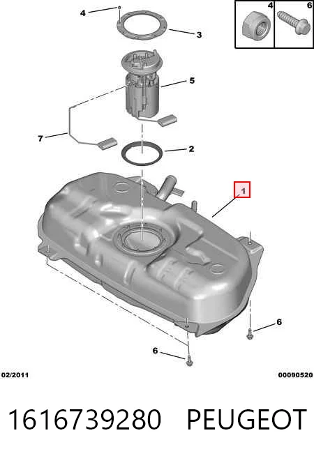 Depósito de gasolina Fiat Qubo monovolumen (225) (2008 - 2026) precio, desde 230,55 EUR