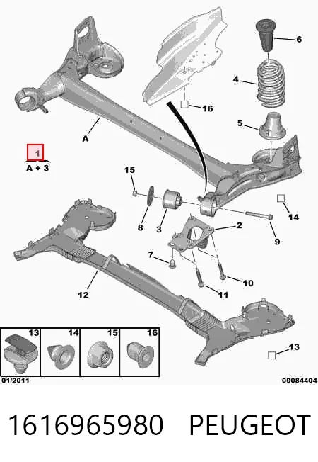 Subchasis trasero Citroen C4  monovolumen comprar en España