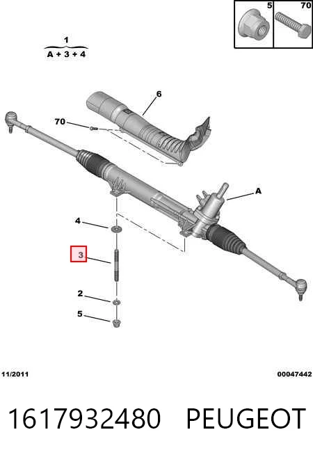 Caja de dirección Peugeot 607  sedán comprar en España