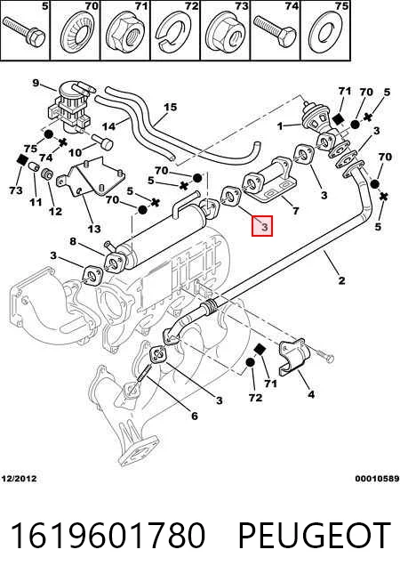Junta de válvula EGR Iveco 5802102098 precio, desde 2,93 EUR