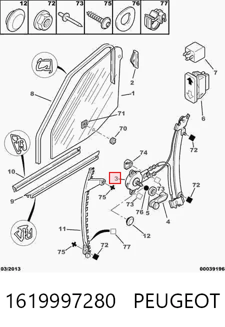 Comprar Mecanismo de elevalunas delantero izquierdo 106 II 1