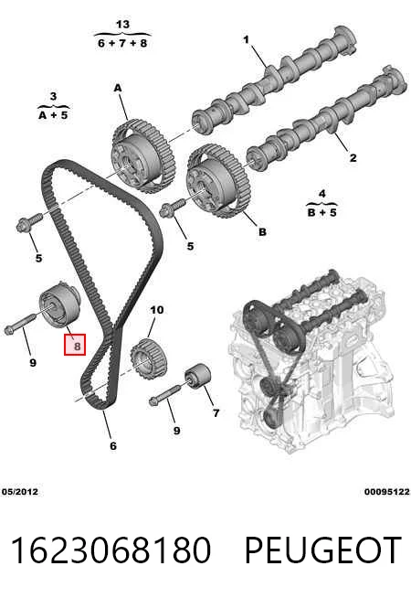 1623068180 Peugeot/Citroen Tensor de correa de alternador