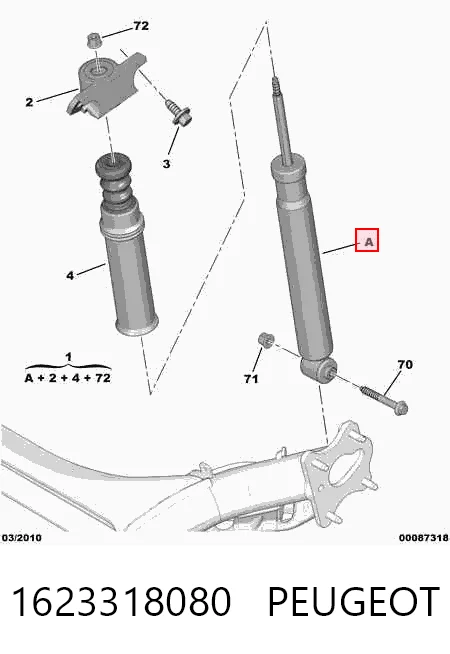 Amortiguadores traseros 307  familiar (2002-2009) original desde 43,60 €