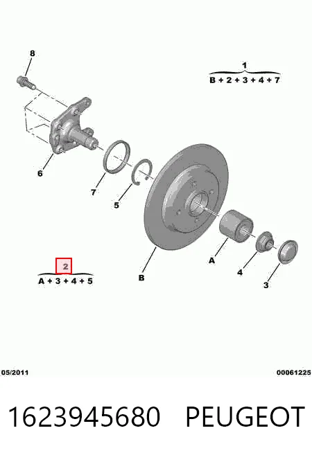 Cojinete de rueda para Peugeot 308 4A, 4C
