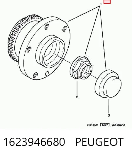Cubo de rueda trasero para Peugeot Expert 224