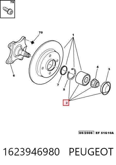 Cojinete de rueda para Peugeot 307 3H