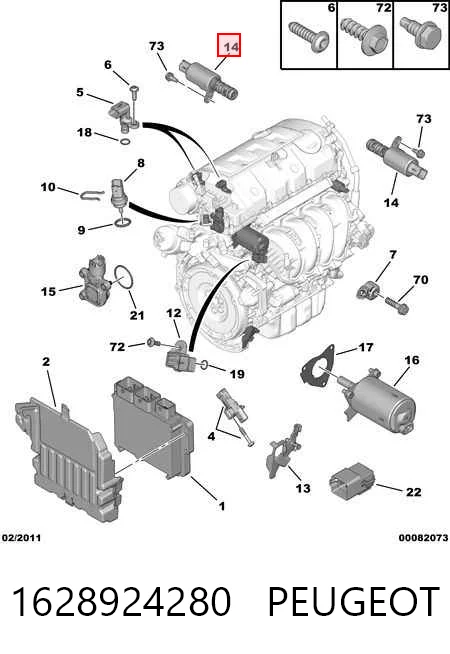 1628924280 Peugeot/Citroen Válvula control, ajuste de levas