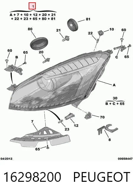 Faro delantero derecho C4  monovolumen (2006-2013) original desde 113,26 €