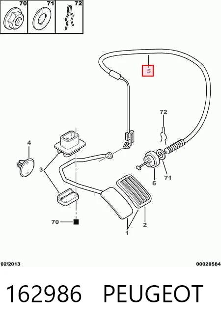 Cable del acelerador Citroen C3 II hatchback (A51) (2009 - 2016) precio, desde 11,93 EUR
