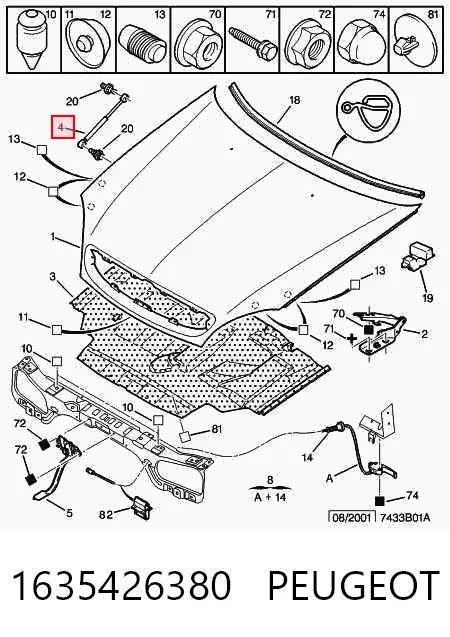 Comprar Amortiguador de capó Xsara  N68