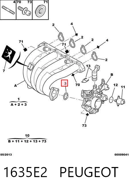 Junta colector de admisión para Citroen ZX  (N2)