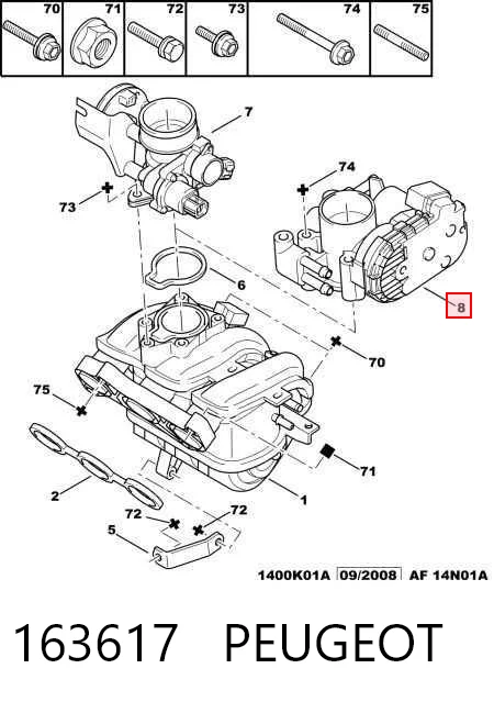 Comprar Caja de mariposa Yaris SP90