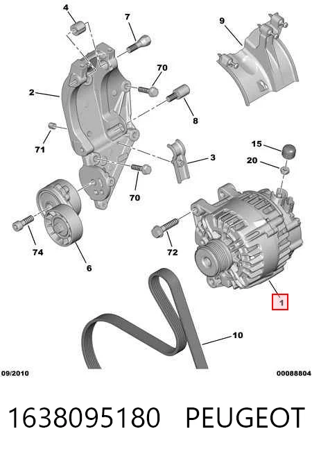 Alternador para Peugeot 407 6E