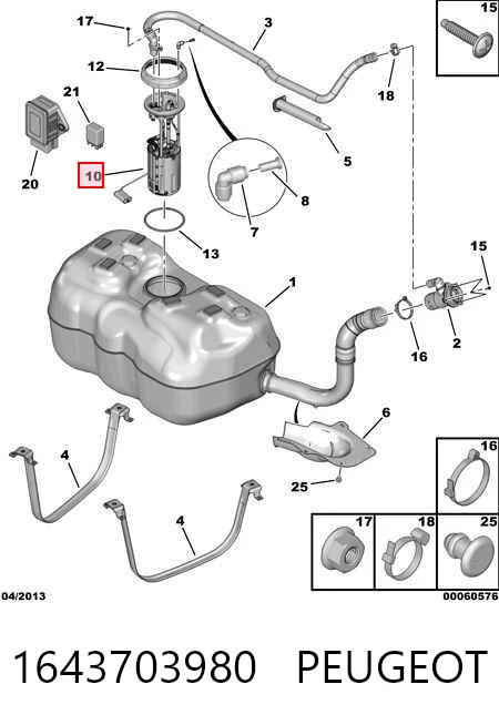 Módulo de alimentación de combustible para Citroen Jumper  250