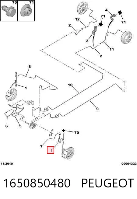 Tubo flexible de frenos delantero para Citroen Jumpy II ()
