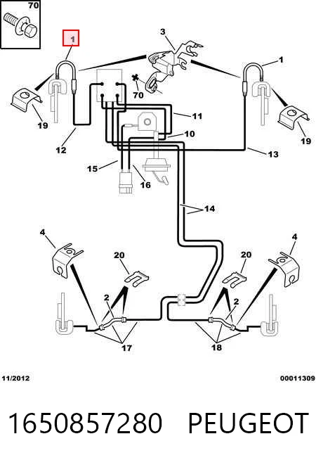 Tubo flexible de frenos delantero Peugeot 406 sedán comprar en España