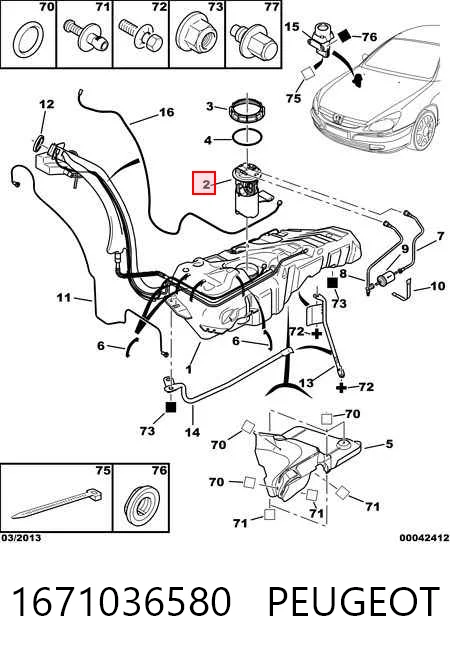 Módulo alimentación de combustible  Peugeot 206  desde 71,15 €