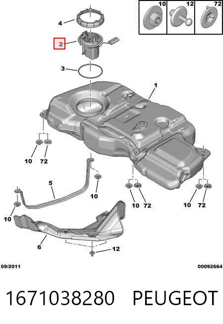 Bomba de gasolina Peugeot 308 I (4A, 4C)