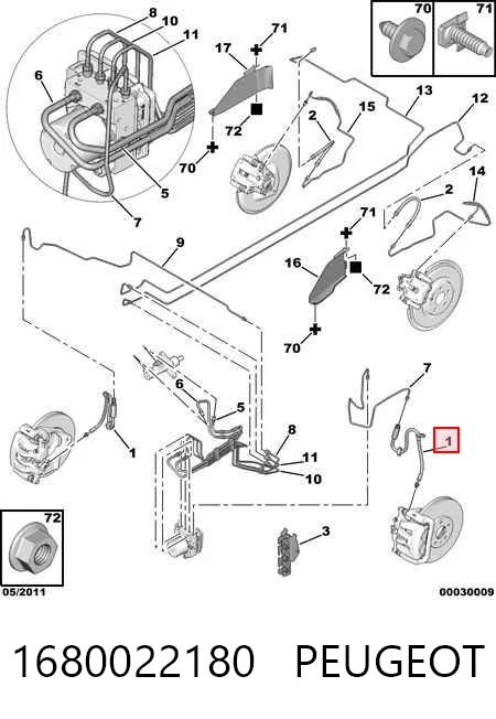 Latiguillos de freno delantero para Citroen C8 EA, EB