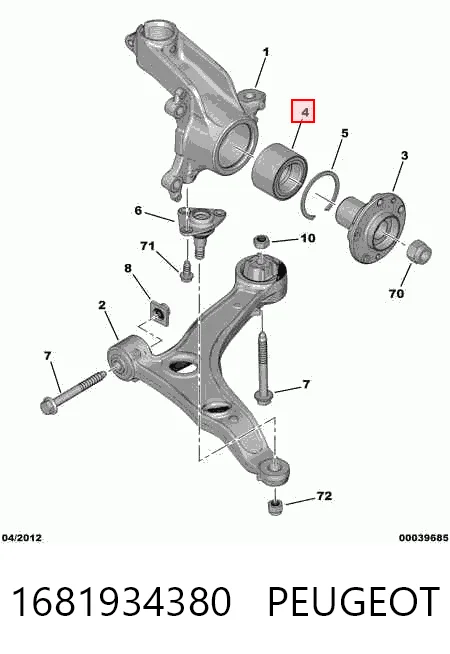 Rodamiento de rueda delantero Boxer  furgoneta (2006-2026) original desde 47,12 €