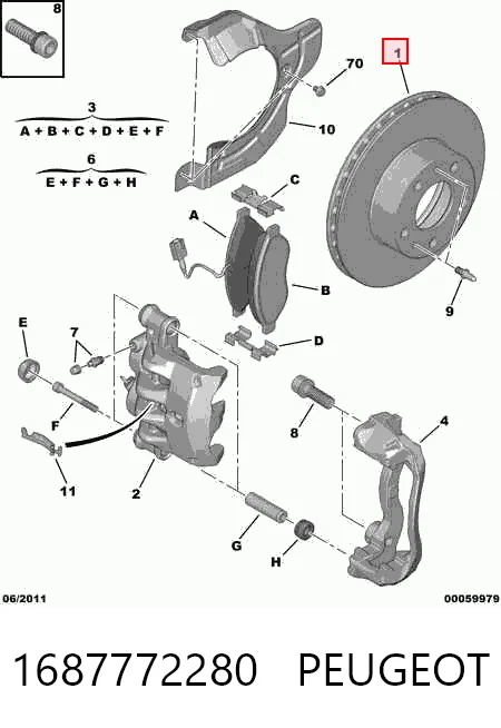 Disco de freno delantero Boxer  furgoneta (2006-2026) original desde 63,72 €