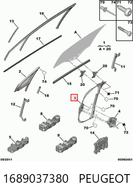 Mecanismo de elevalunas Magneti Marelli AC583