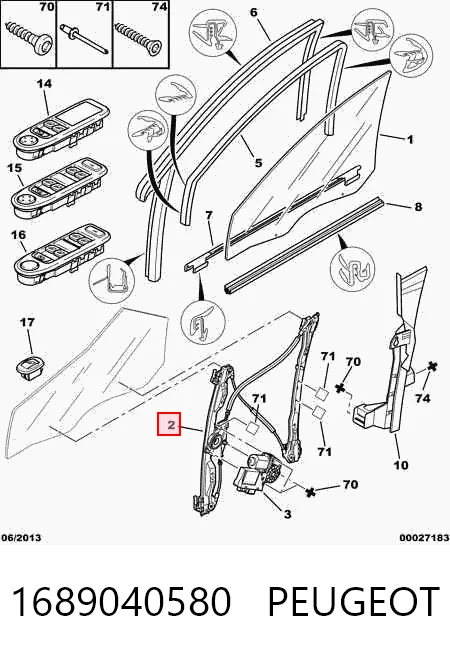 Mecanismo de elevalunas delantero derecha para Citroen C5 RC