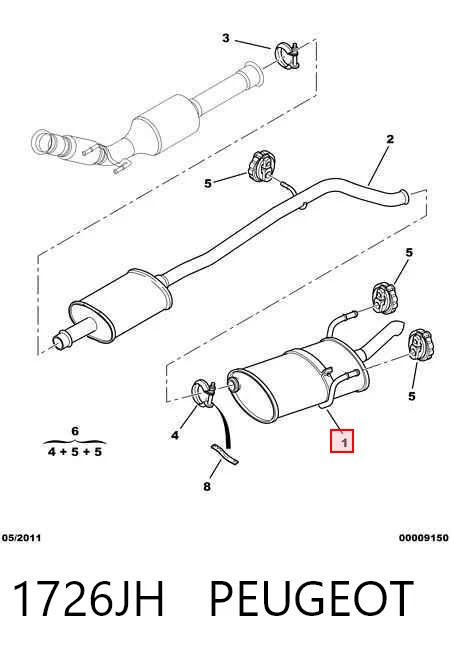 Comprar Silenciador trasero Peugeot 406  8E, F a bajo precio