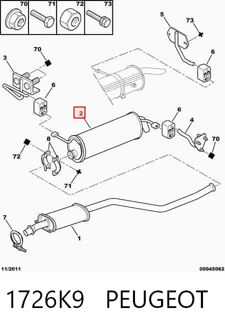 Silencioso trasero Citroen ZX 