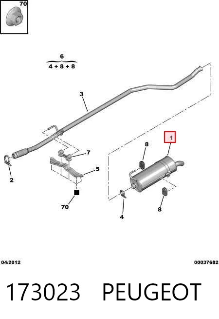 Comprar Silencioso trasero 206  2L, 2M
