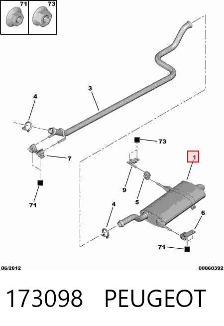 Comprar Silenciador trasero Citroen C4  UA a bajo precio