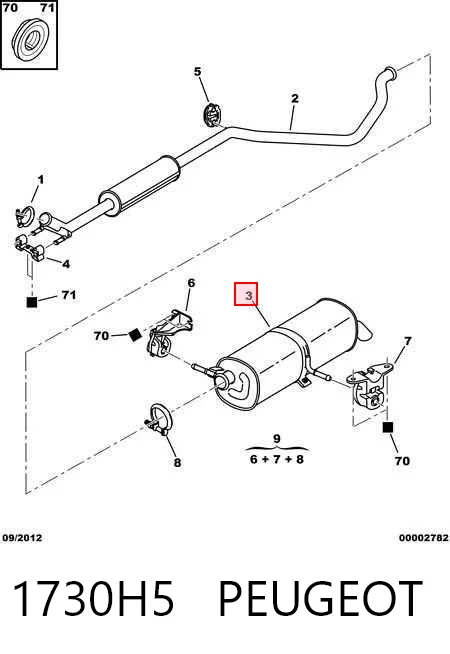 Silencioso trasero C4  hatchback (2004-2010) original desde 91,67 €