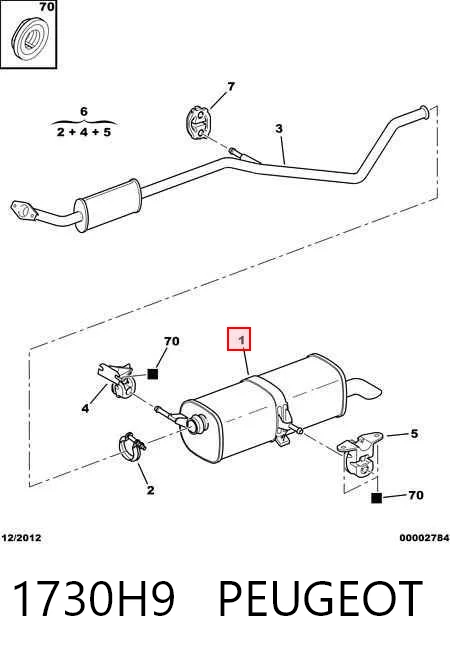 Comprar Silenciador trasero Peugeot 308 I 4E, 4H a bajo precio