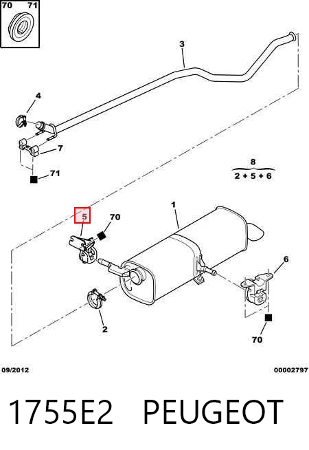 Comprar Soporte de tubo de escape 307  3H