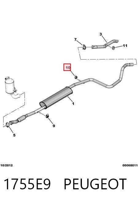 Comprar Soporte del silenciador Citroen Nemo   a bajo precio