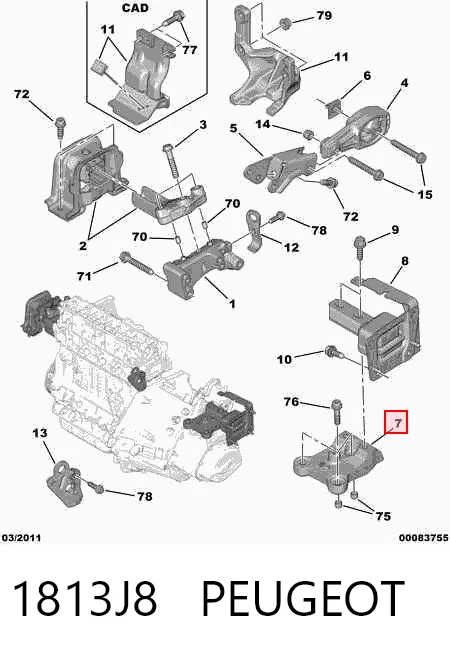 1813J8 Peugeot/Citroen
