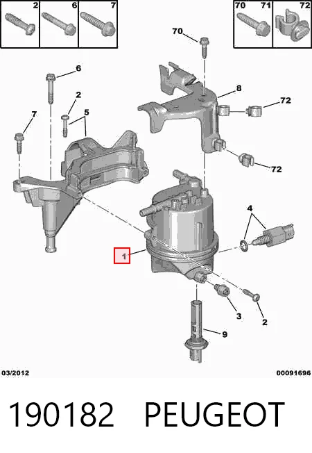 Comprar 8671004396 Renault (RVI) Filtro diesel
