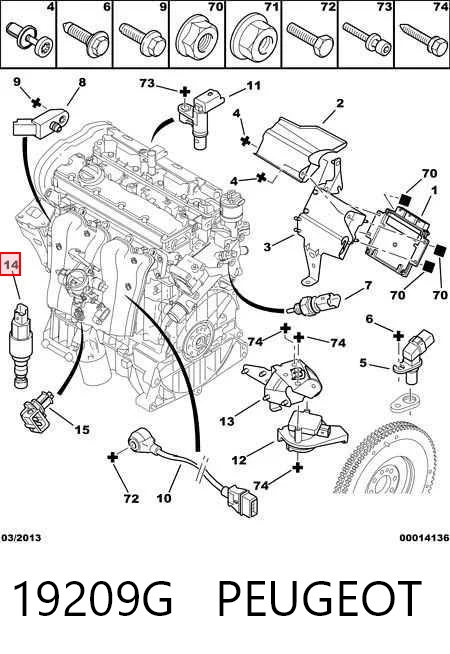 Válvula control, ajuste de levas para Peugeot 406  8B
