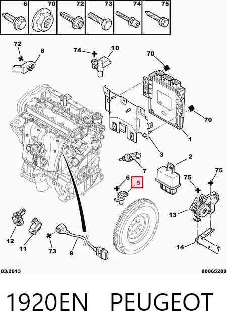 1920EN Peugeot/Citroen Sensor de posición del cigüeñal