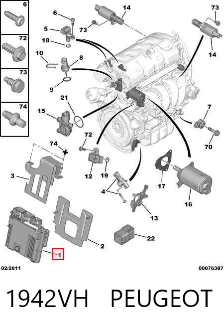 Unidad de control del motor  Peugeot 308 CC descapotable (4B) (2009 - 2015) precio, desde 132,13 EUR