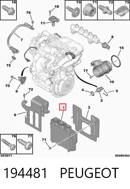 Centralina Del Motor para Citroen C4 II B7