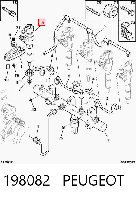 Inyector-bomba Peugeot 307  familiar comprar en España