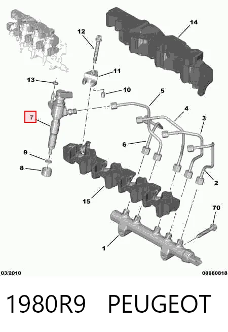 Inyector-bomba para Mazda 3  (BL)