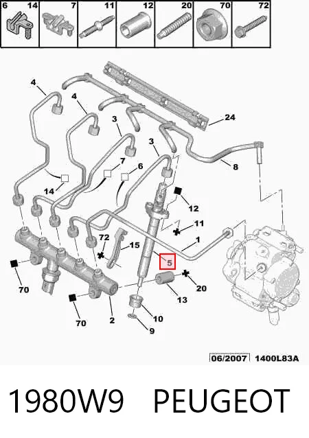 Comprar 9656389980 VAG Inyector