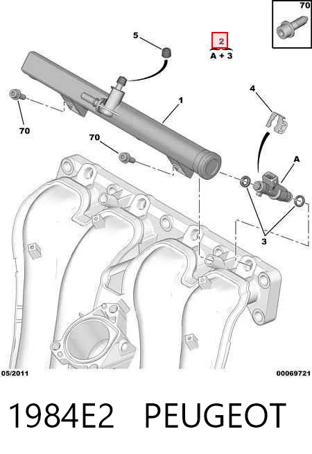 1984E2 Peugeot/Citroen Inyector de combustible