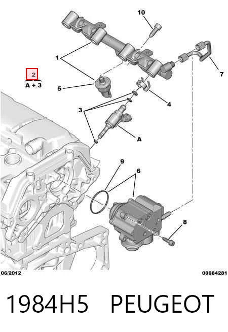 1984H5 Peugeot/Citroen Inyector de combustible